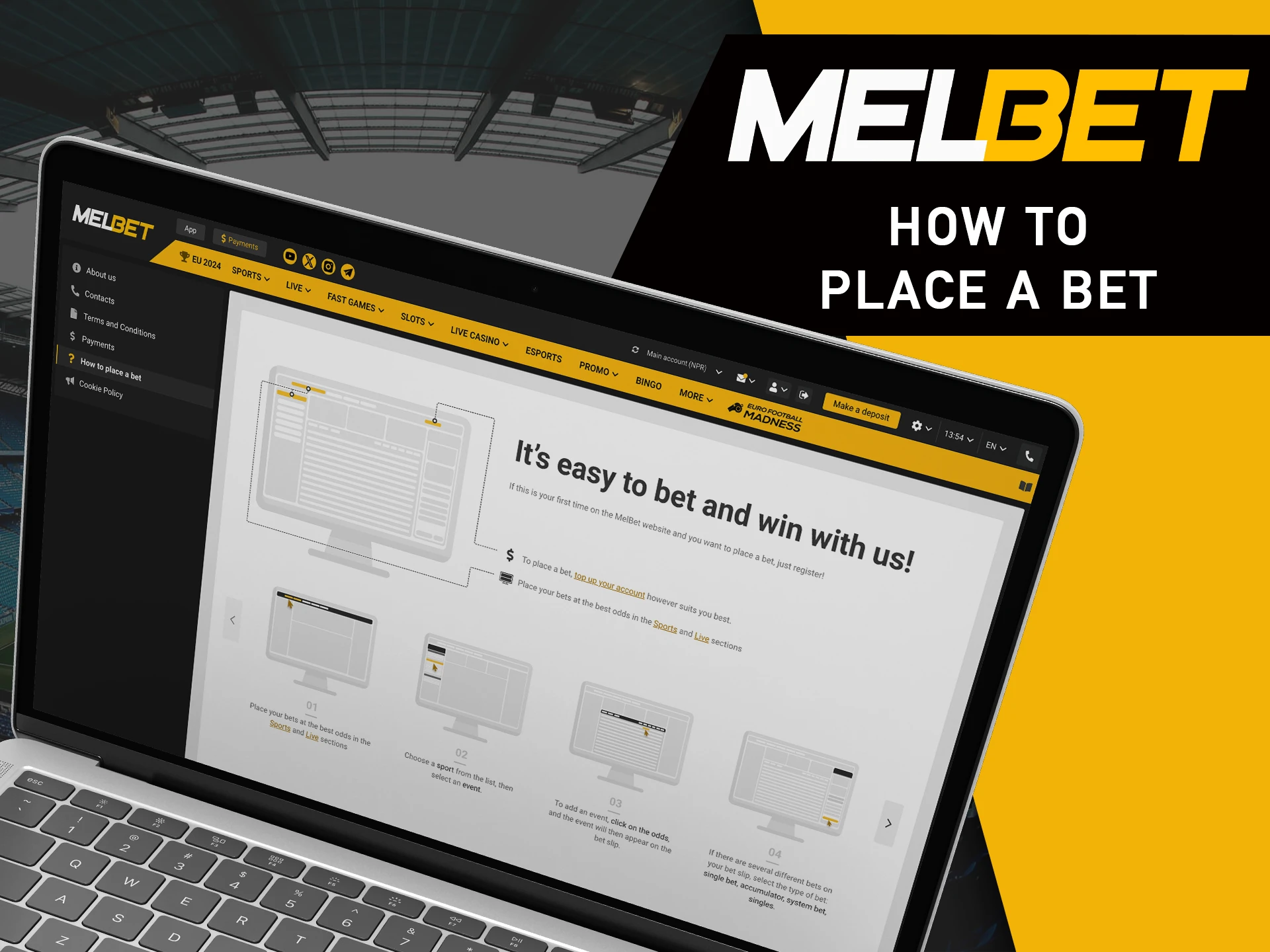 Learn how to bet on your favourite games at MelBet.