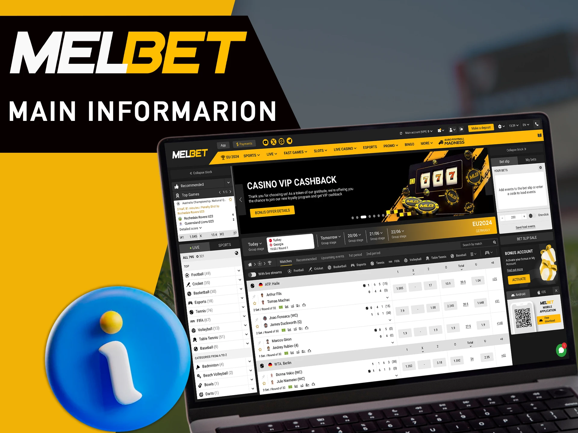 Read the main information about MelBet.