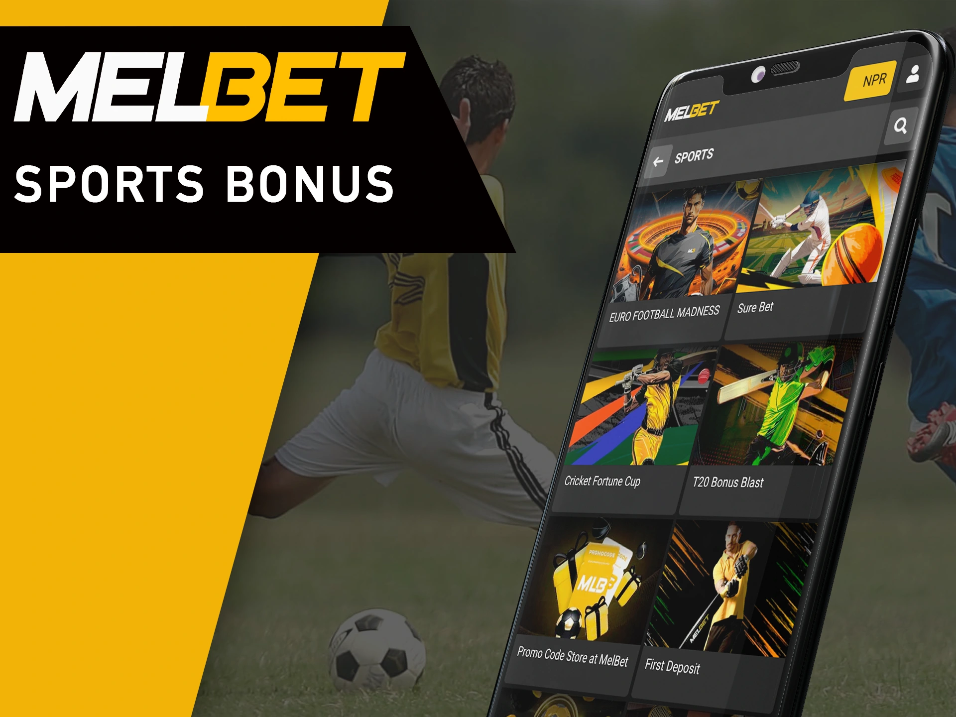 Get sports bonuses for successful betting at MelBet.