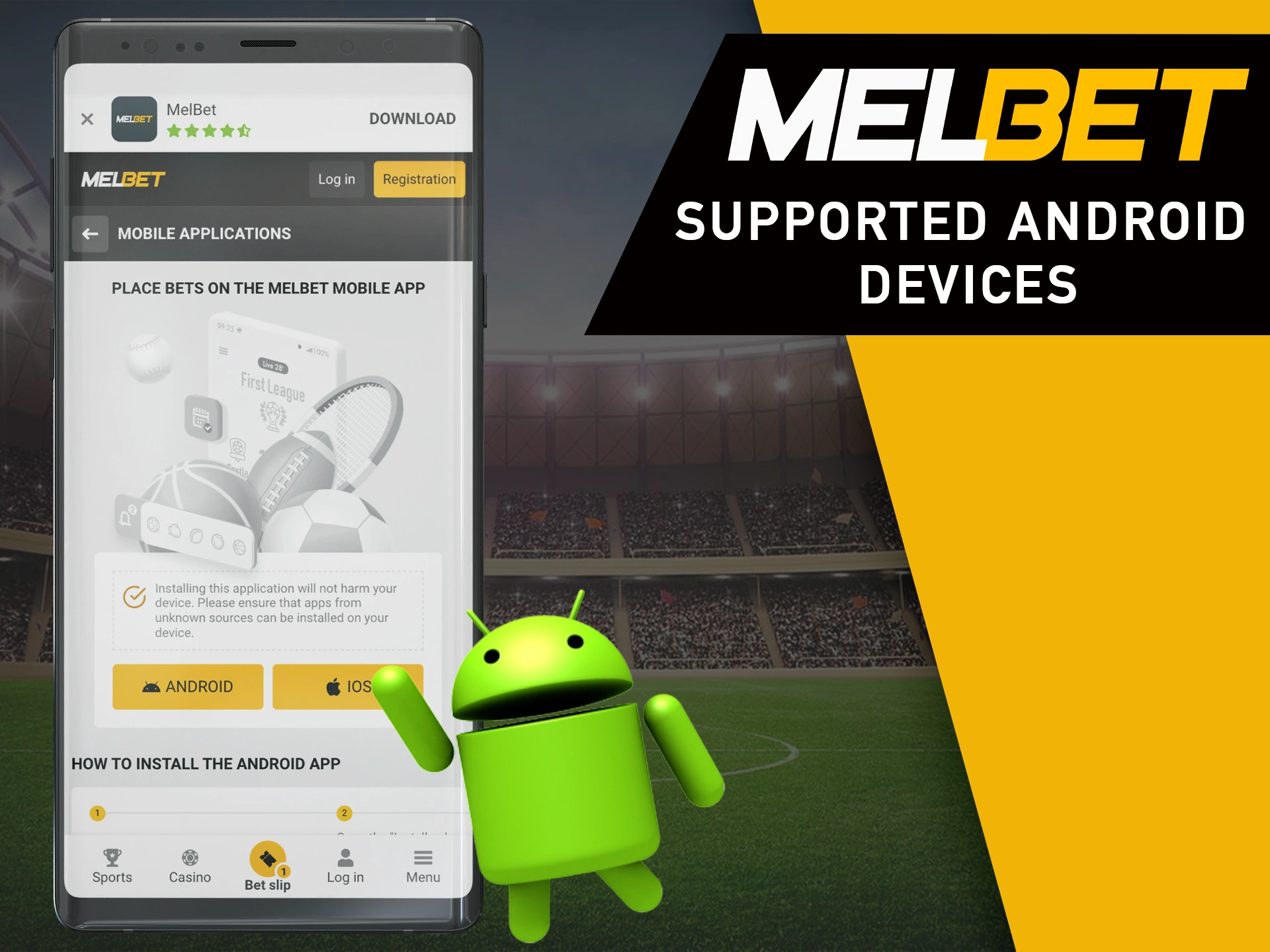 Find out if your Android device is suitable for playing MelBet.