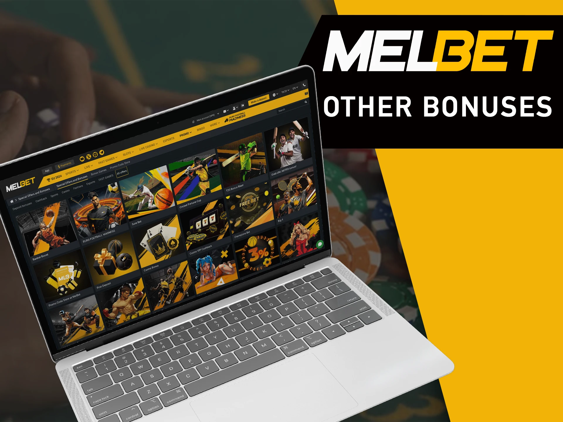 Familiarise yourself with all of MelBet bonuses.