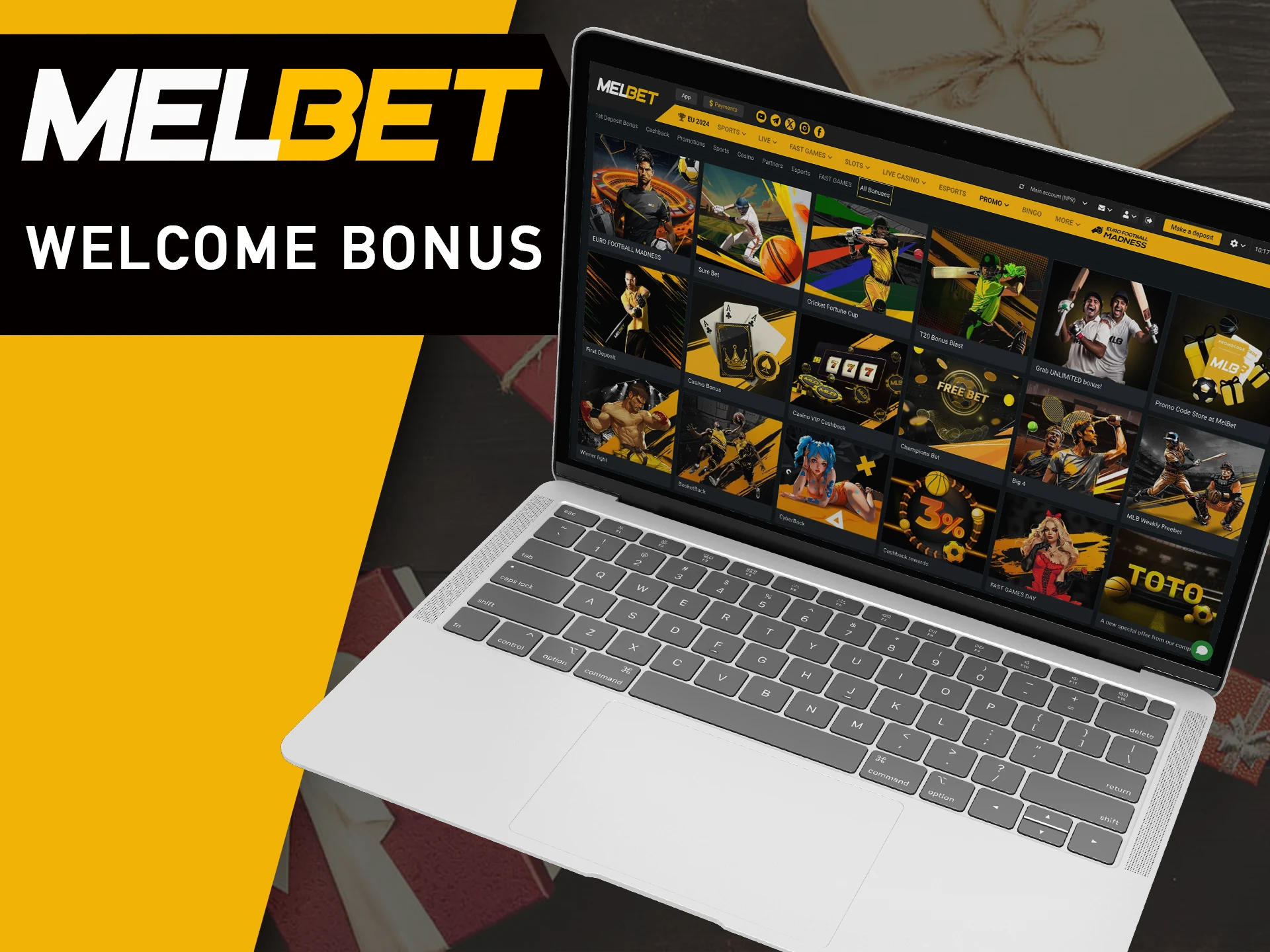 Register at MelBet and get a welcome bonus.