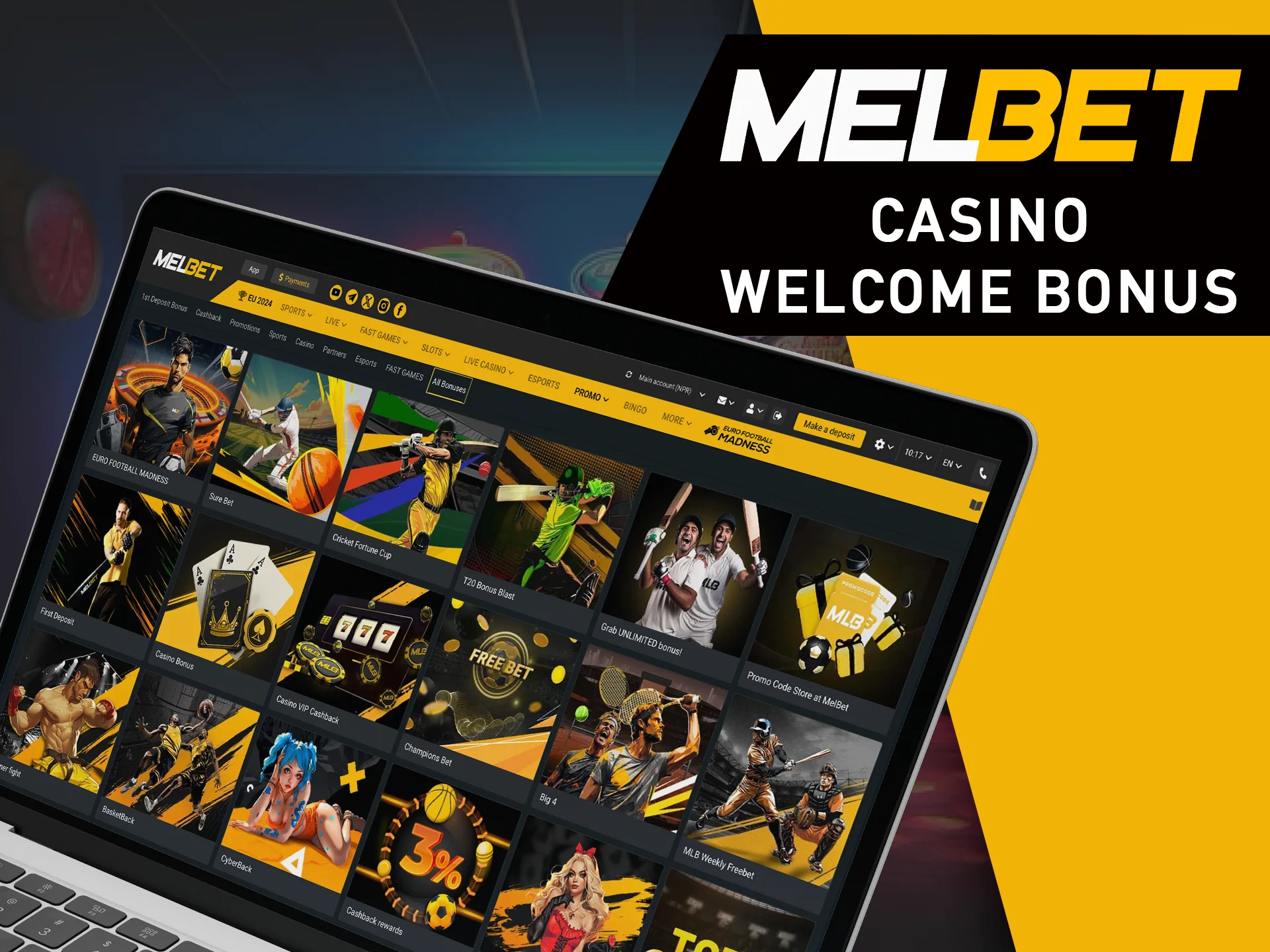 A welcome casino bonus is already waiting for you at MelBet Casino.