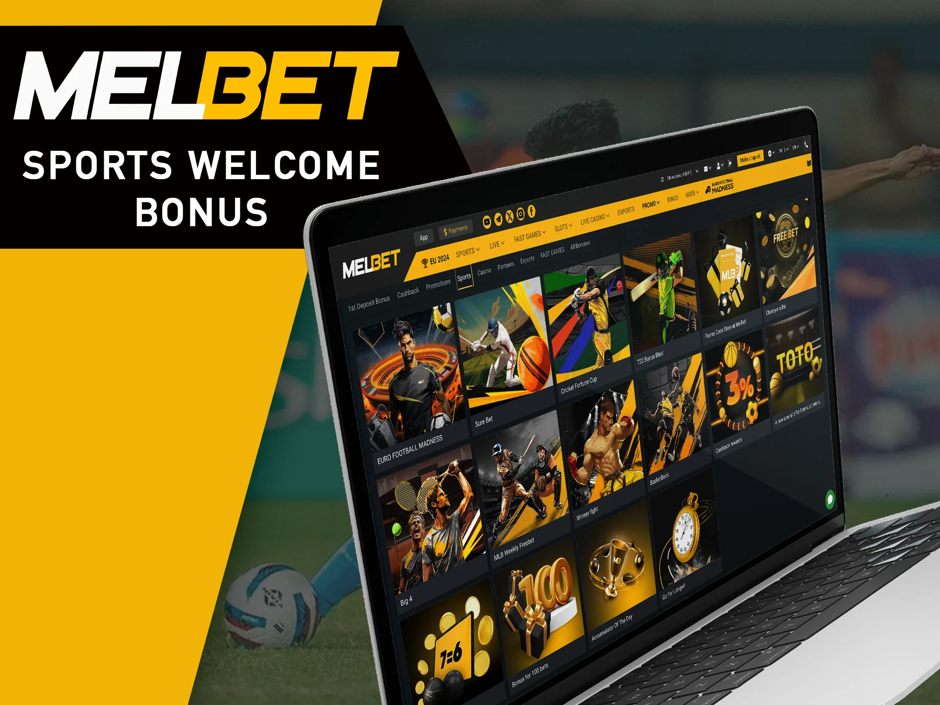 Claim your sports welcome bonus at MelBet.