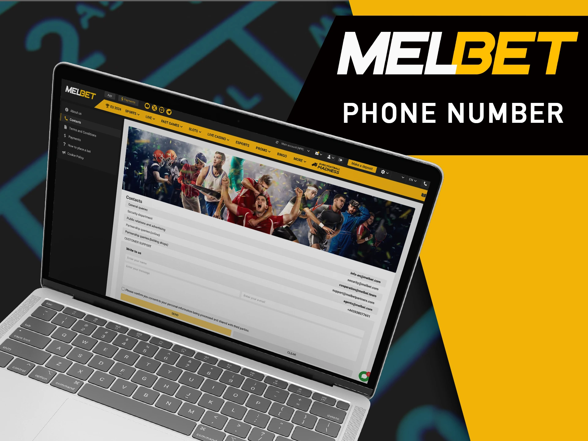 Contact the MelBet team with a call.