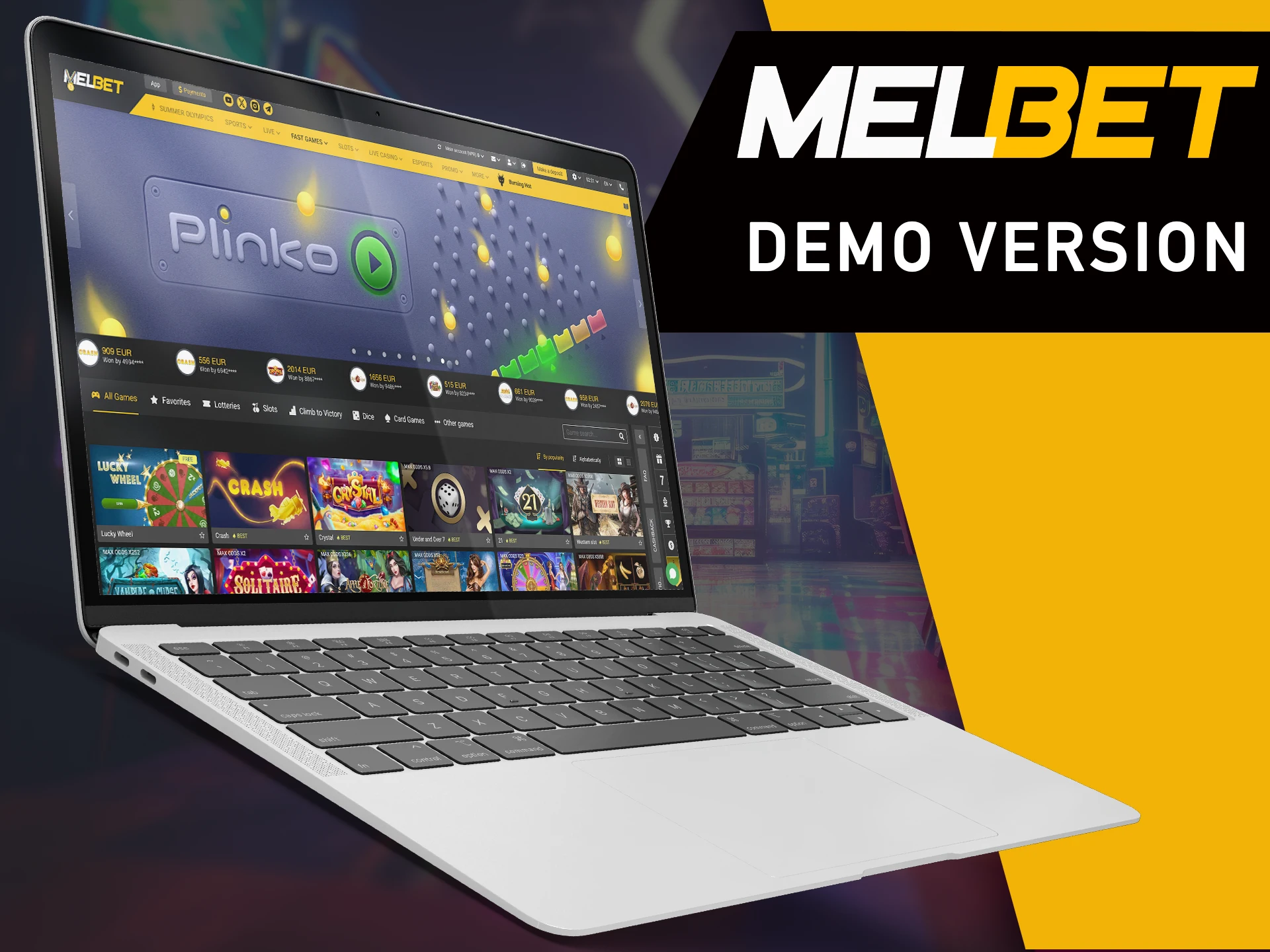 Get acquainted with playing in the demo version at MelBet.