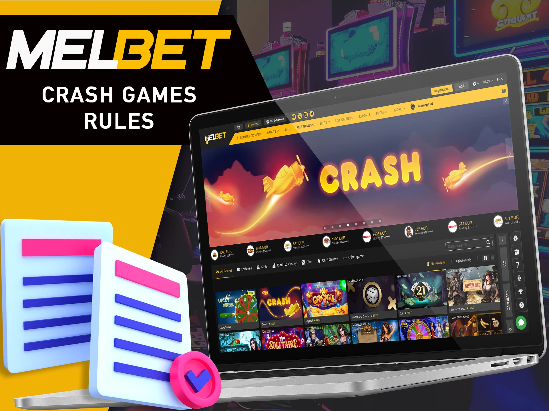 Learn about the rules of the crash game at MelBet.