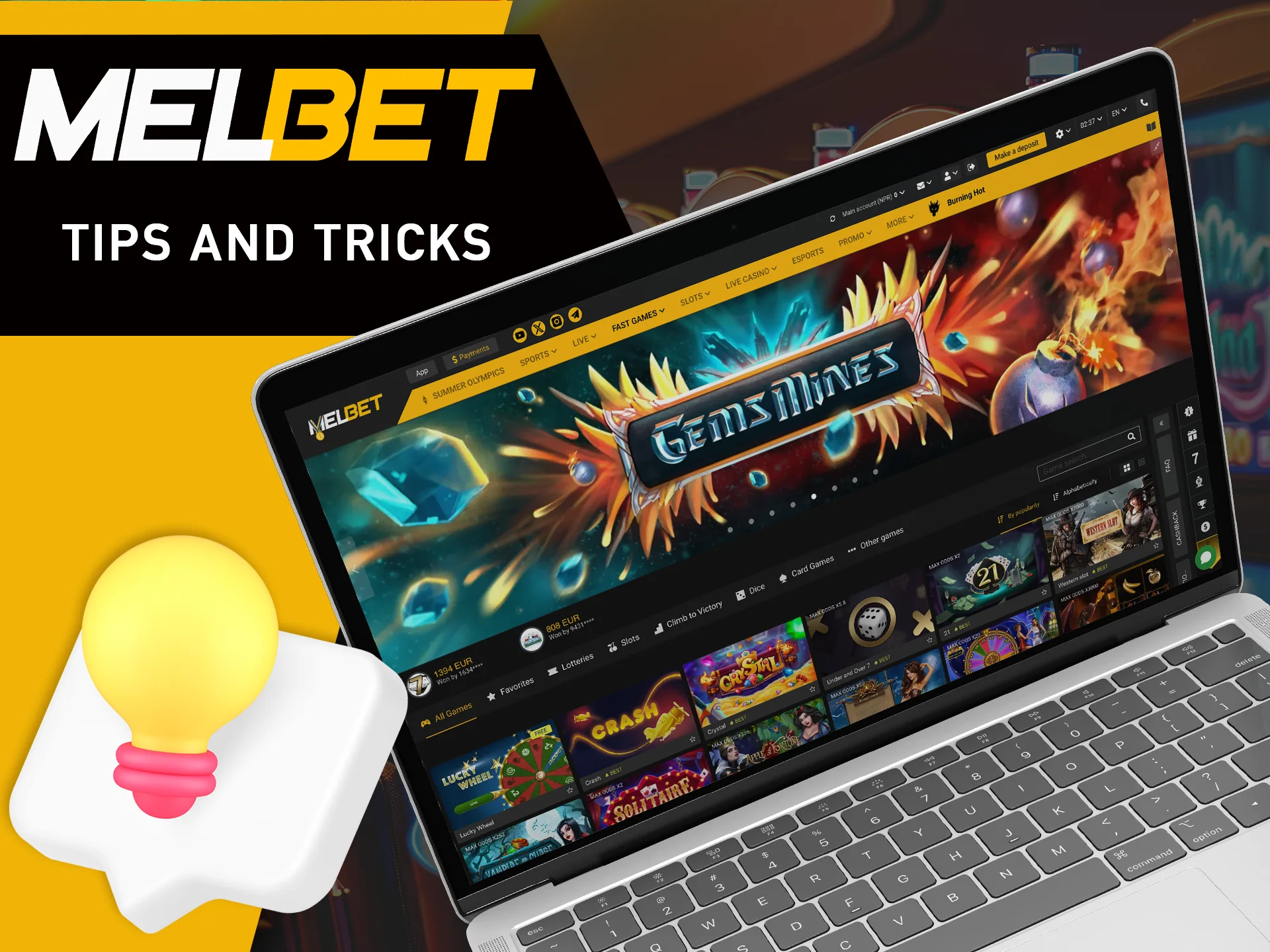 Get tips for playing crash games at MelBet.