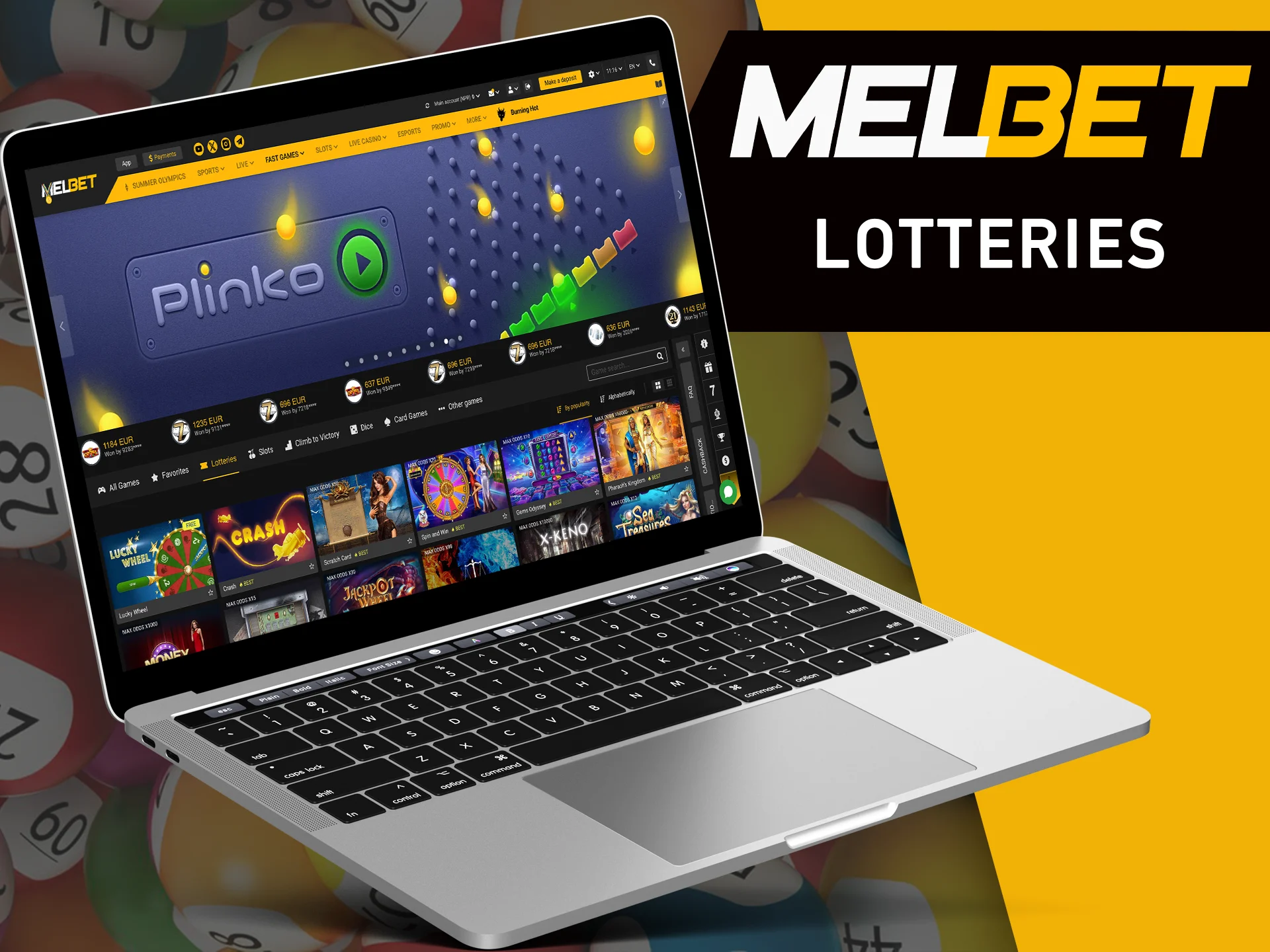 Play lotteries and increase your chance of winning with MelBet.