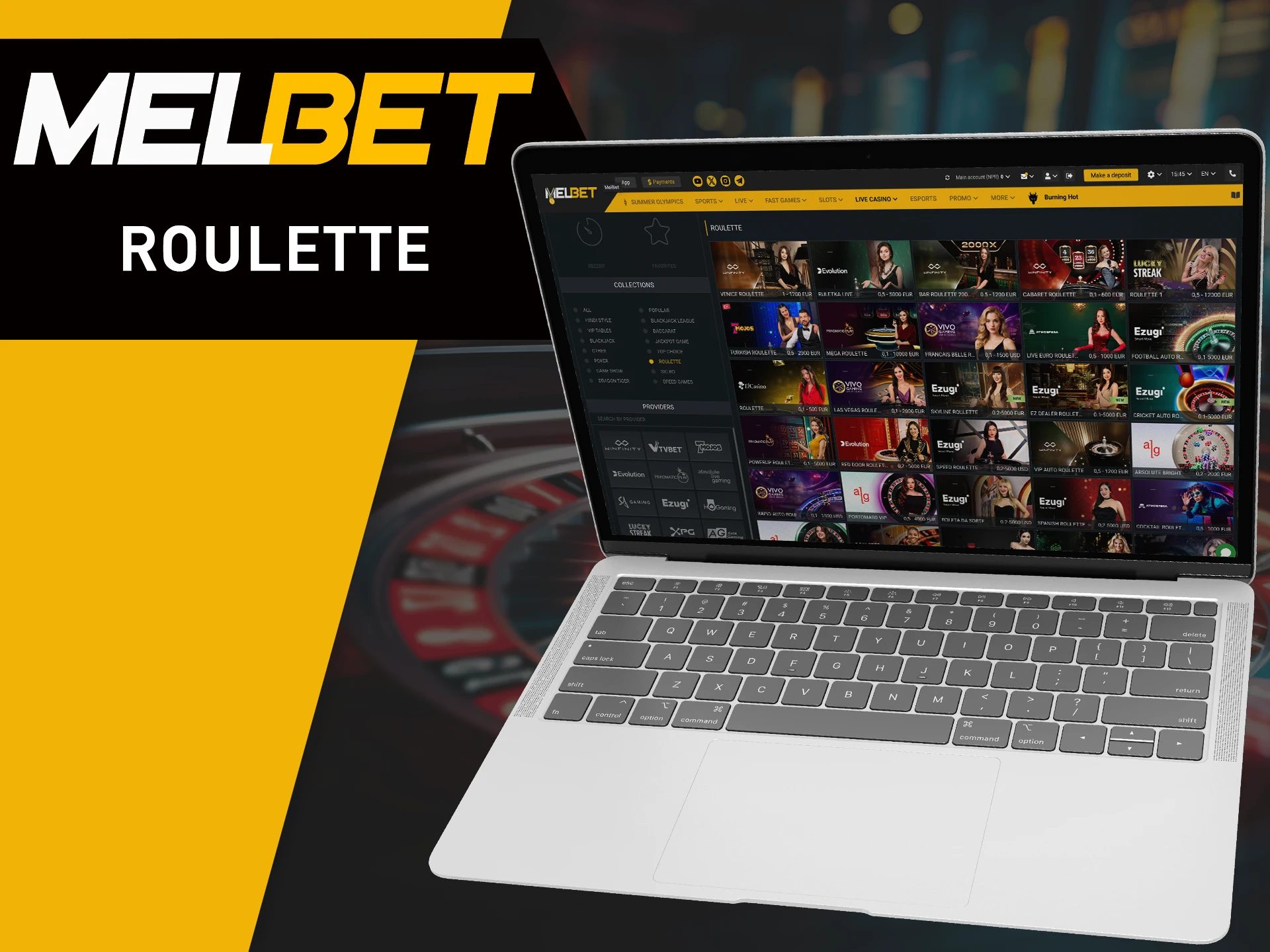 Find your fortune in the Roulette game at MelBet.