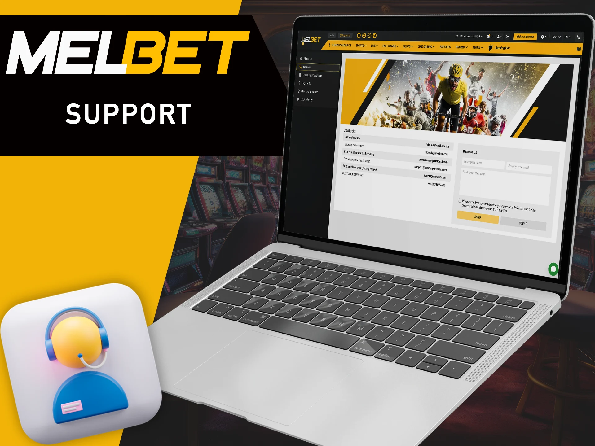 Use the help provided on the MelBet website in case of difficulties.